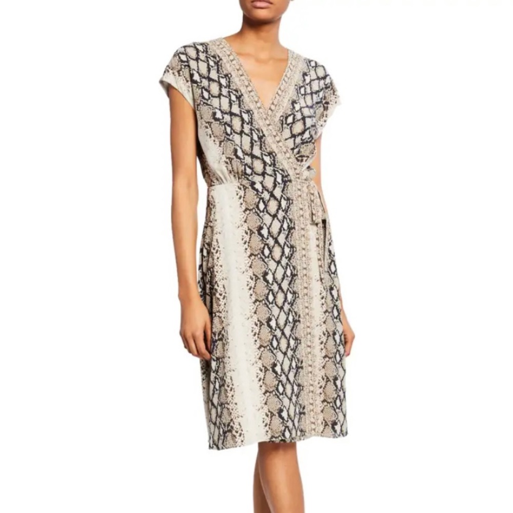 NWT Joie Bethwyn C ombré snakeskin print wrap dress